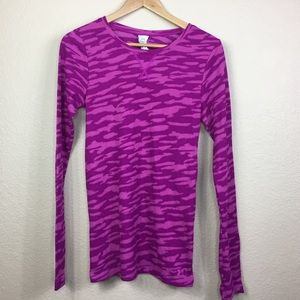 Under Armour Pink Cozy waffle Long Sleeve Top